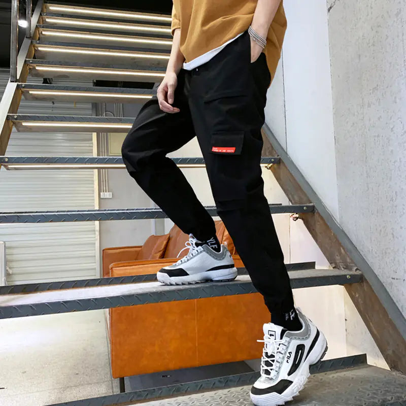 2019 Men's Casual Cargo Pants with Tapered Fit