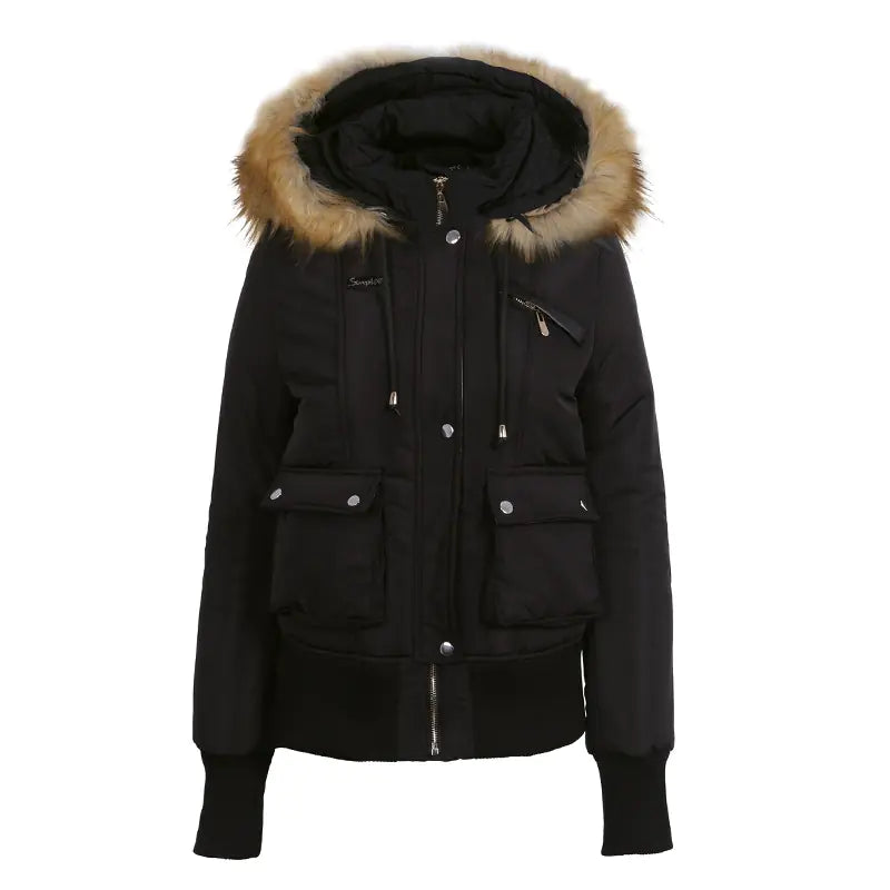 Fashionable Winter Women's Cotton Jacket with Hood