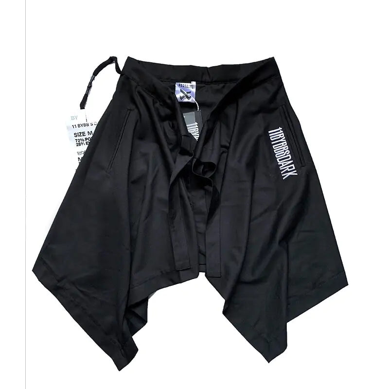 Street Style Unisex Skirt-Pants with Belt Decoration